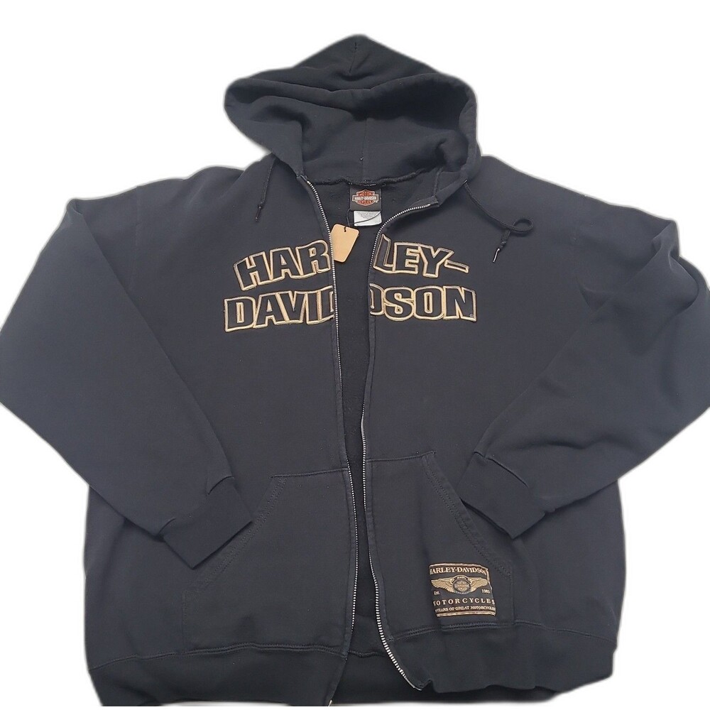 y2k Harley-Davidson Motorcycles Zip Hoodie 50 year anniversary